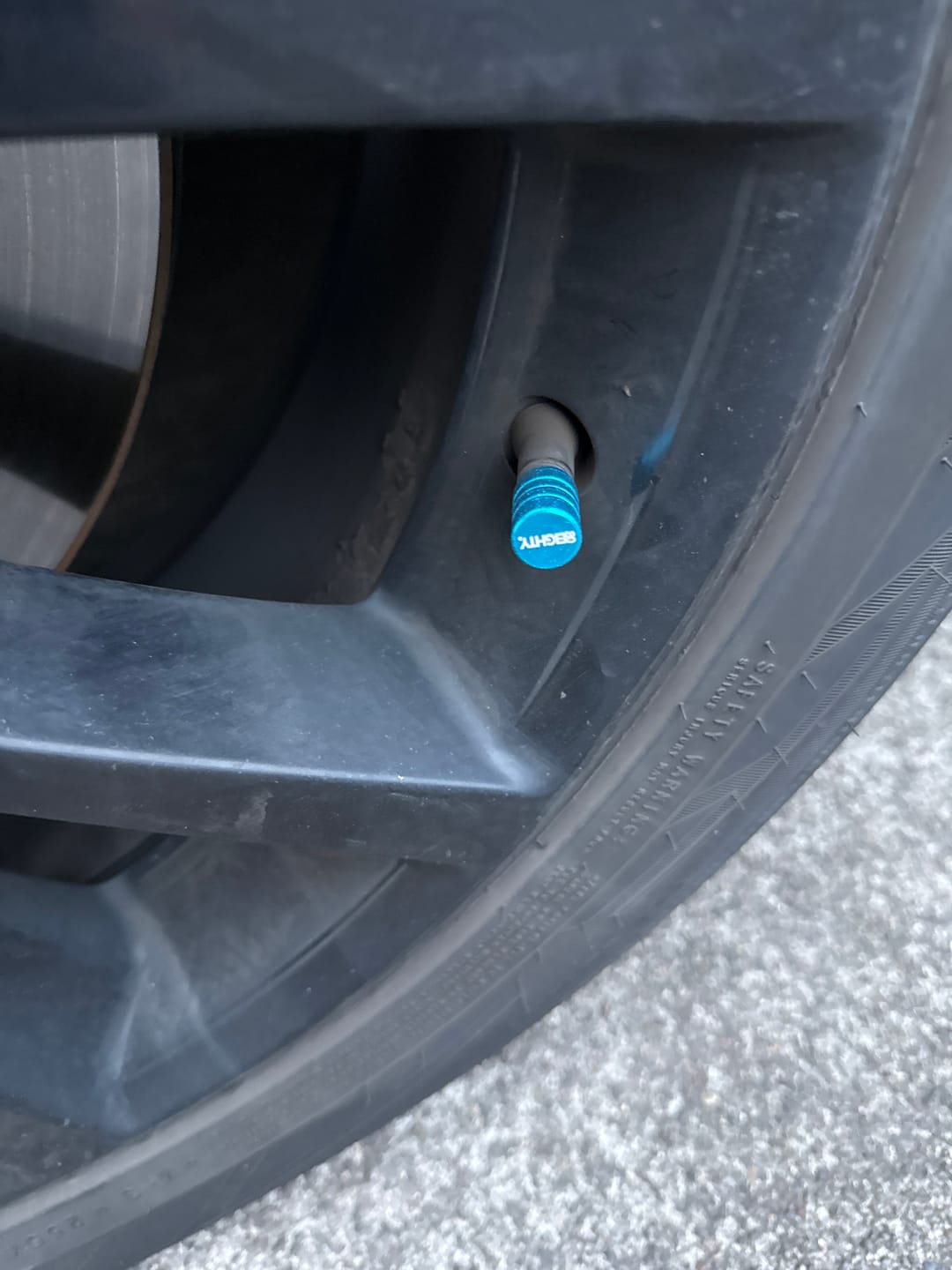 Customer photo review of 80Eighty® Teal Valve Stem Caps
