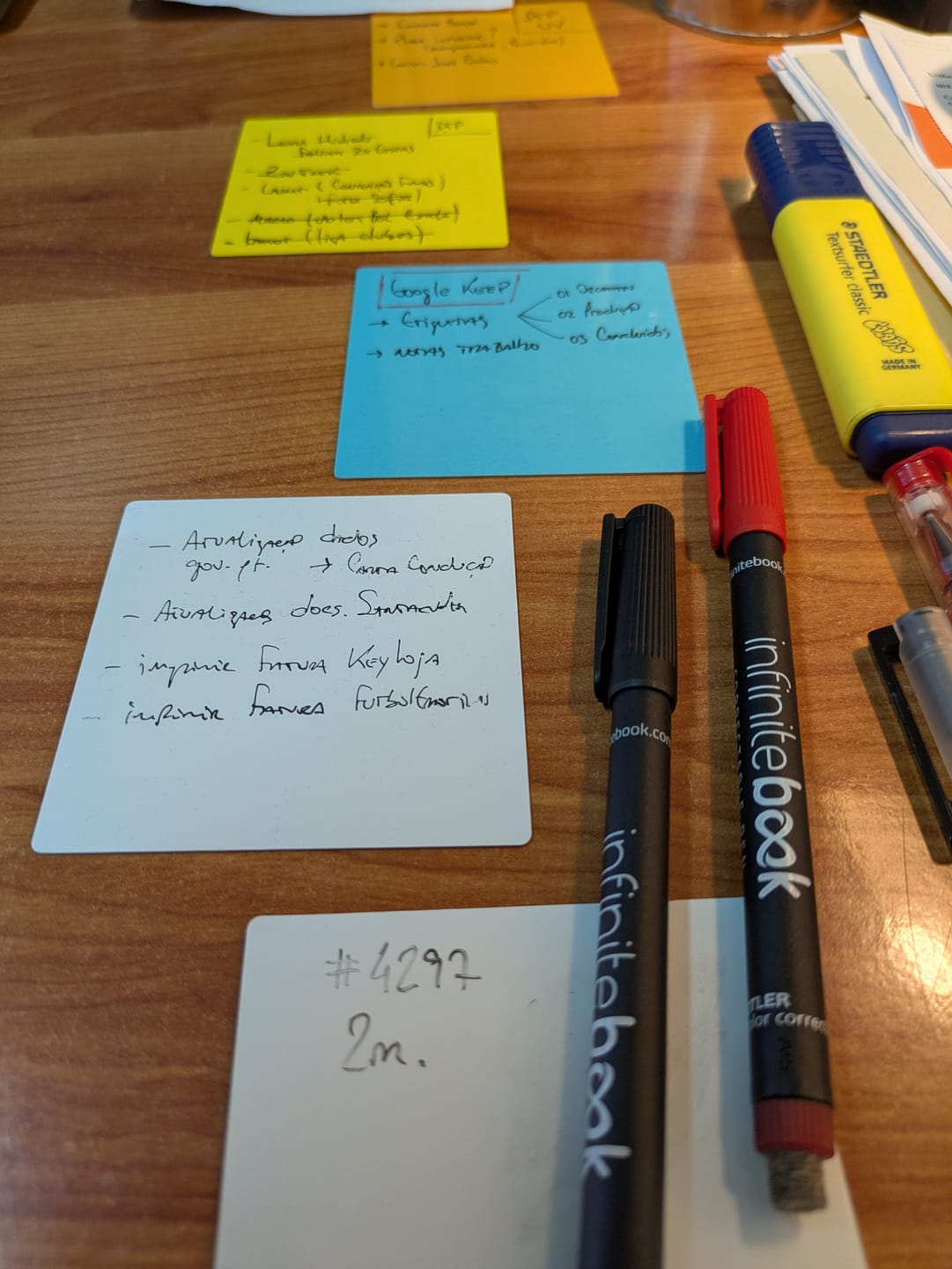 Customer photo review of Colored Reusable Sticky Notes