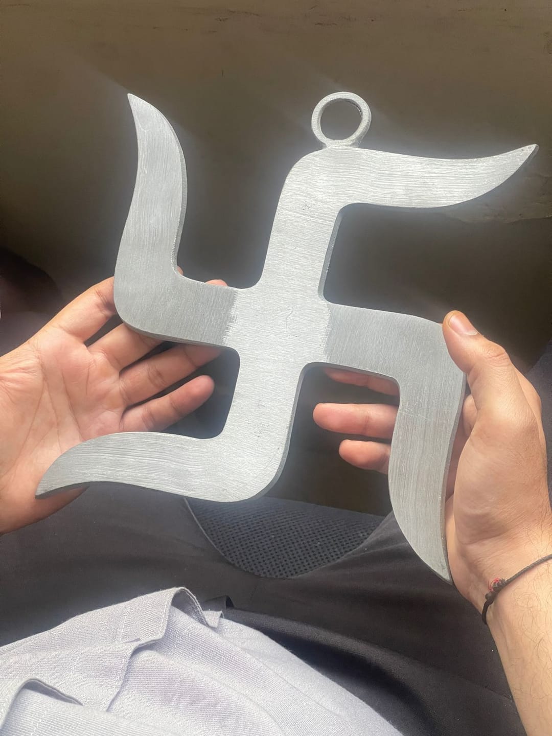 Customer photo review of Zinc Swastik – Vastu Remedy for Rust-Resistant Protection | Home/Office Energy Balance | 6 & 9 Inch