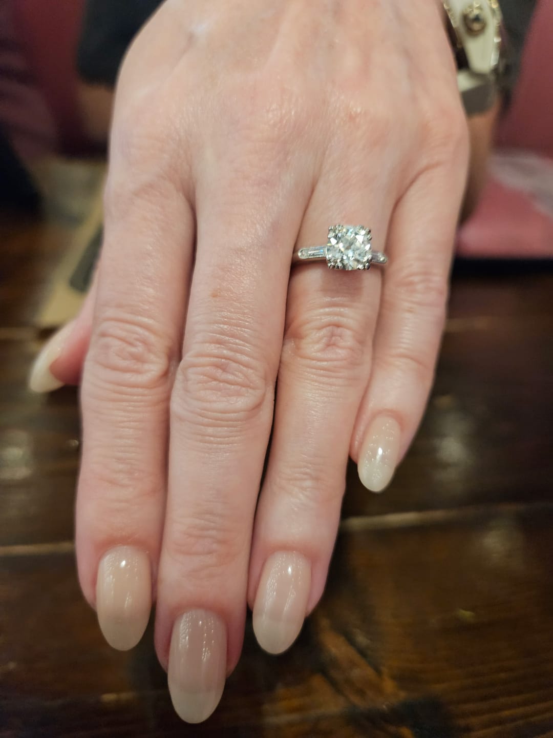 Customer photo review of 1.27ct Old European Cut Diamond Ring, GIA