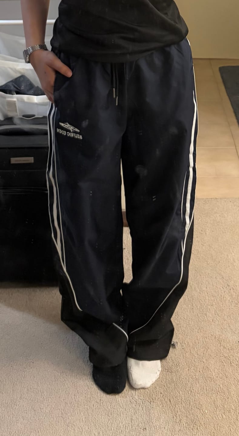 Customer photo review of Aelfric Eden Contrast Side Baggy Track Pants