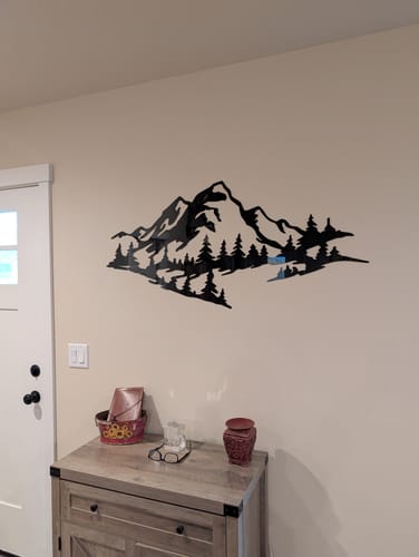 Customer photo review of Mountain Range View - Metal Wall Art