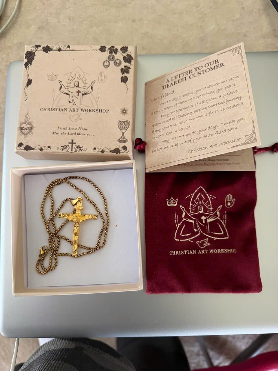 Customer photo review of FREE Today: Christ Jewelry Crucifix Pendant Charm Necklace