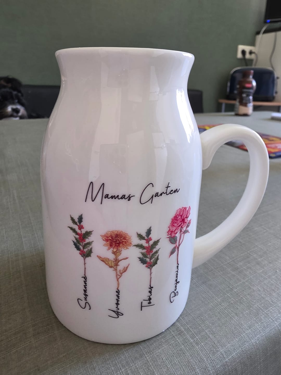Customer photo review of Mamas Garten - Personalisierte Vase für Mama und Oma mit Geburtsblumen
