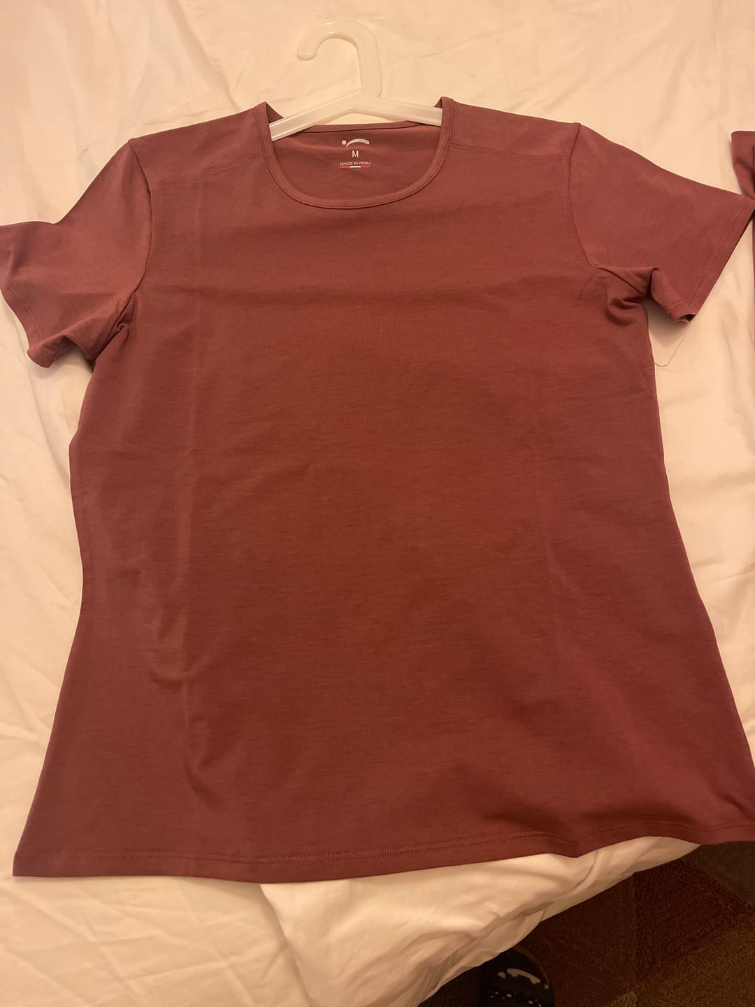 Customer photo review of Favorite tee | AlgaKnit - Malva