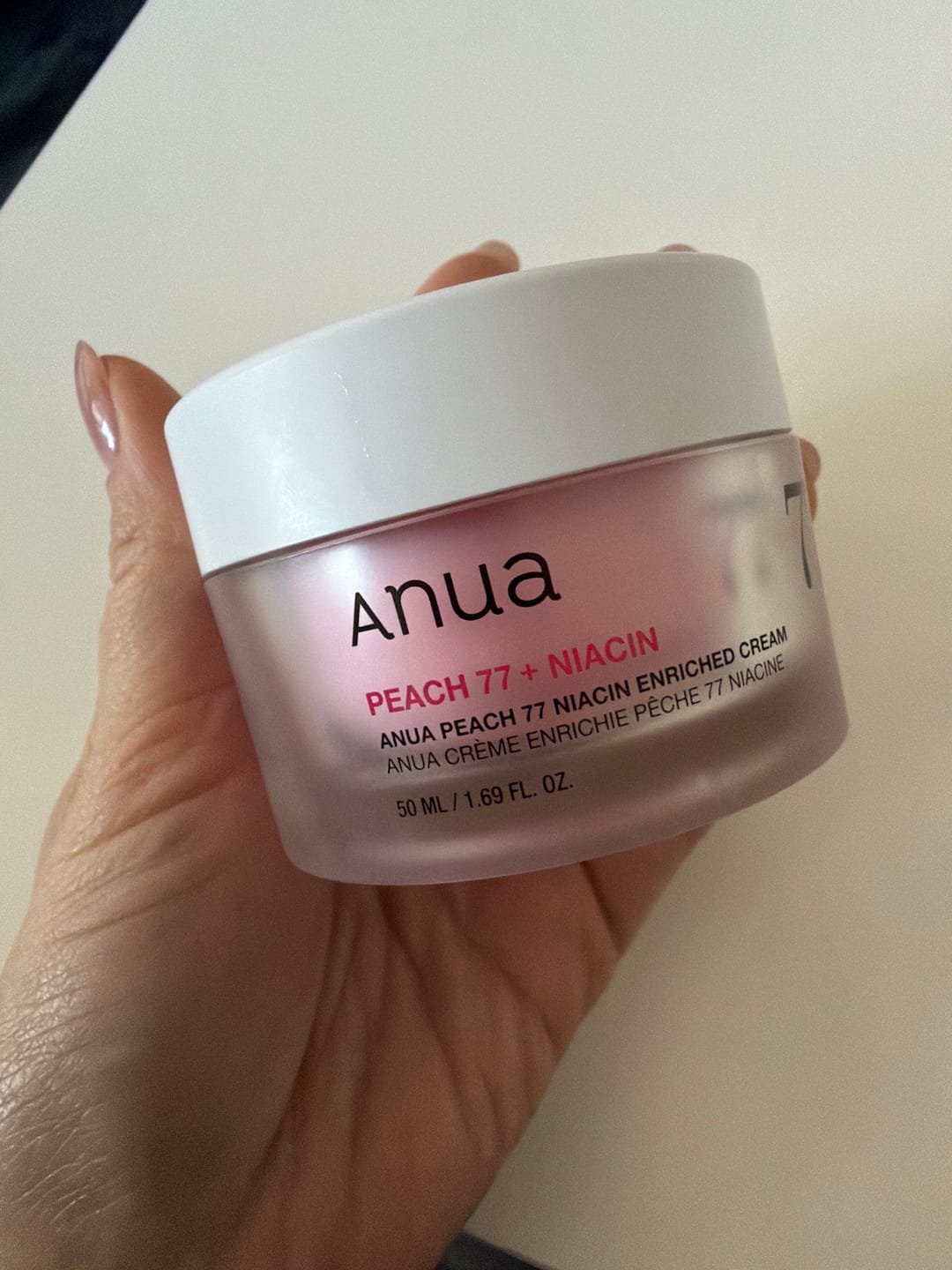 Customer photo review of Ādu mīkstinošs krēms sejai ar persiku ekstraktu un niacinamīdu Anua Peach 77 Niacin Enriched Cream