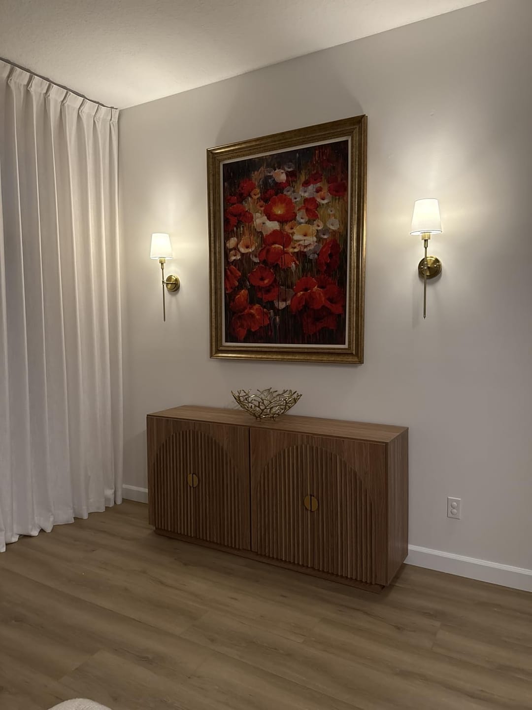 Customer photo review of 65" Arched Modern Fluted Sideboard Buffet Cabinet