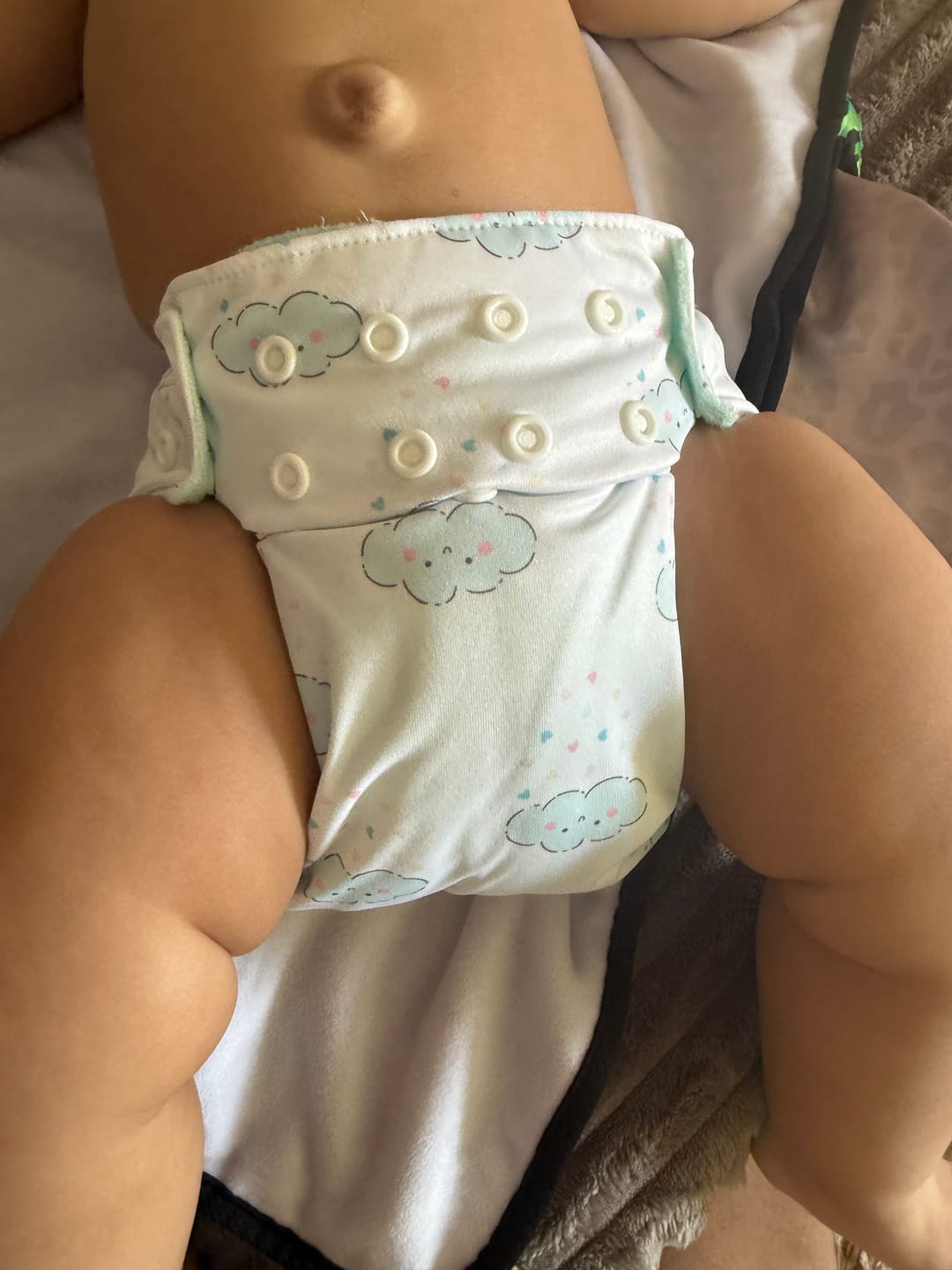Customer photo review of Bamboo One-Size Snap-In All-in-One Diaper