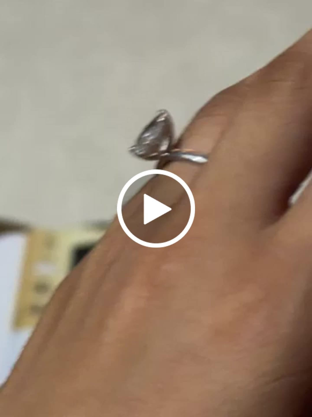 Customer video review of 2Ct Rhea Silver Pear Solitaire Ring