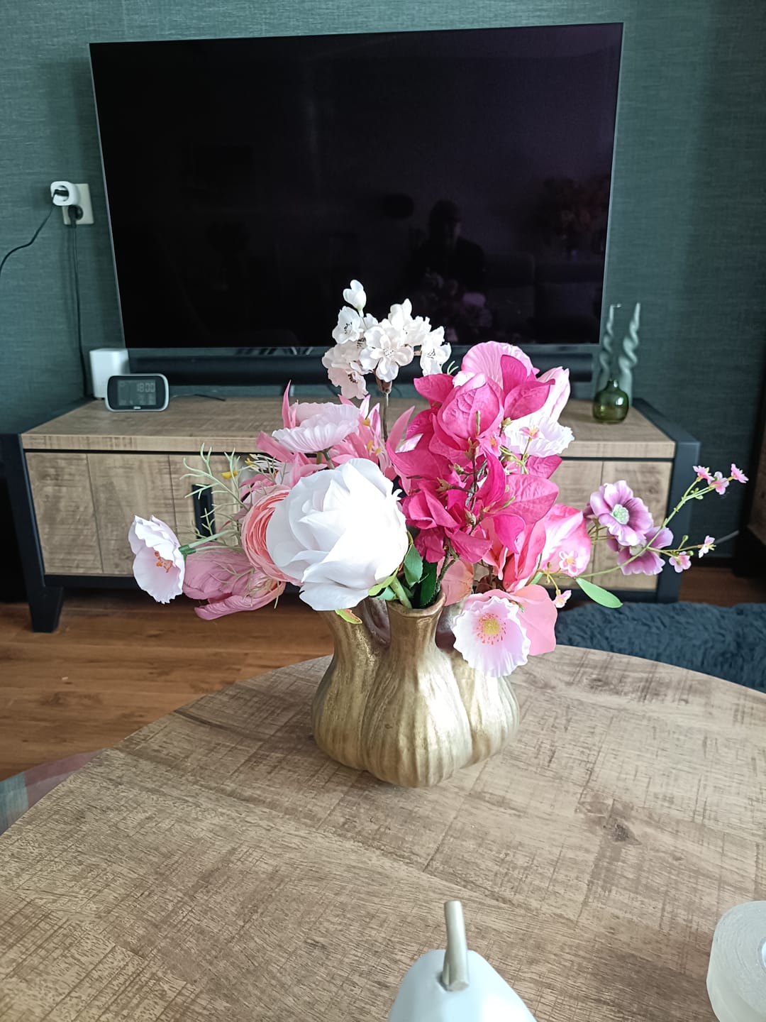 Customer photo review of Zijdenboeket Pink Romance – incl. Toetervaas - S