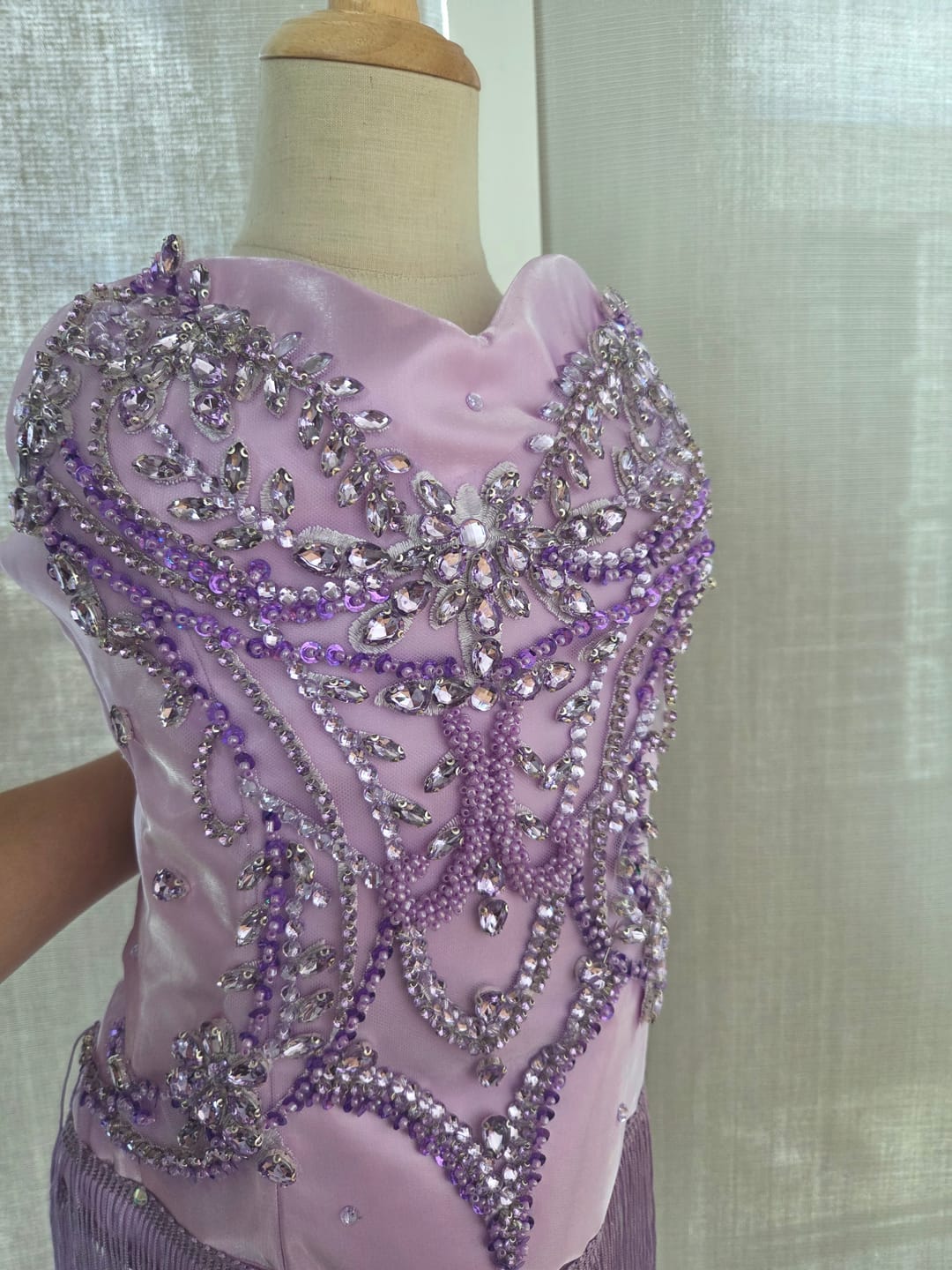 Customer photo review of Liquid Bridal Satin