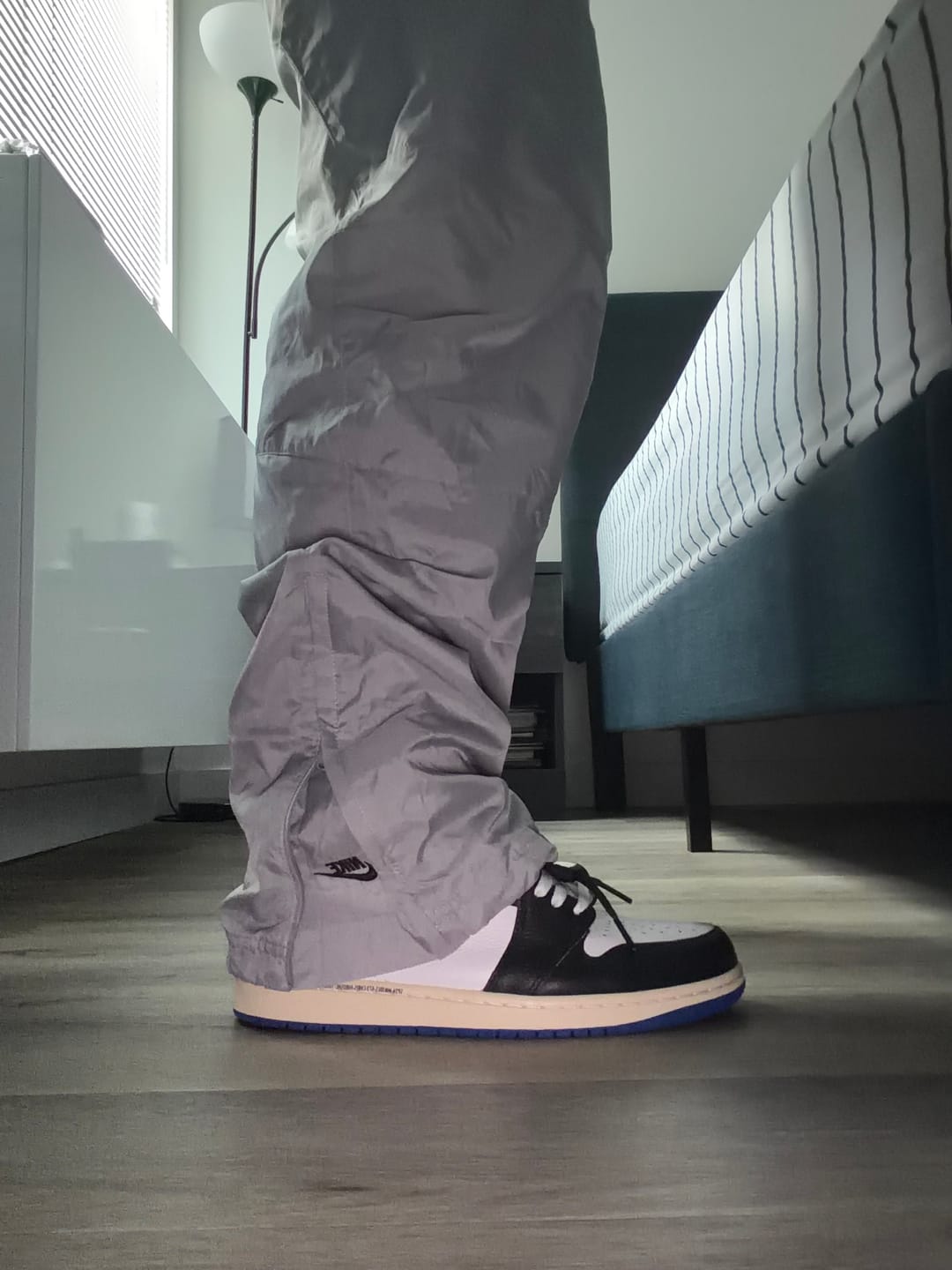 Customer photo review of SUPER RARE 2000s Nike Trackpants Grey *PREMIUM* - (L)