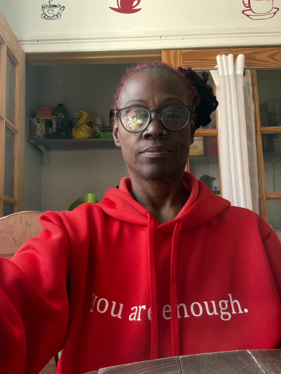 Customer photo review of The Original 'Dear Person Behind Me' Hoodie