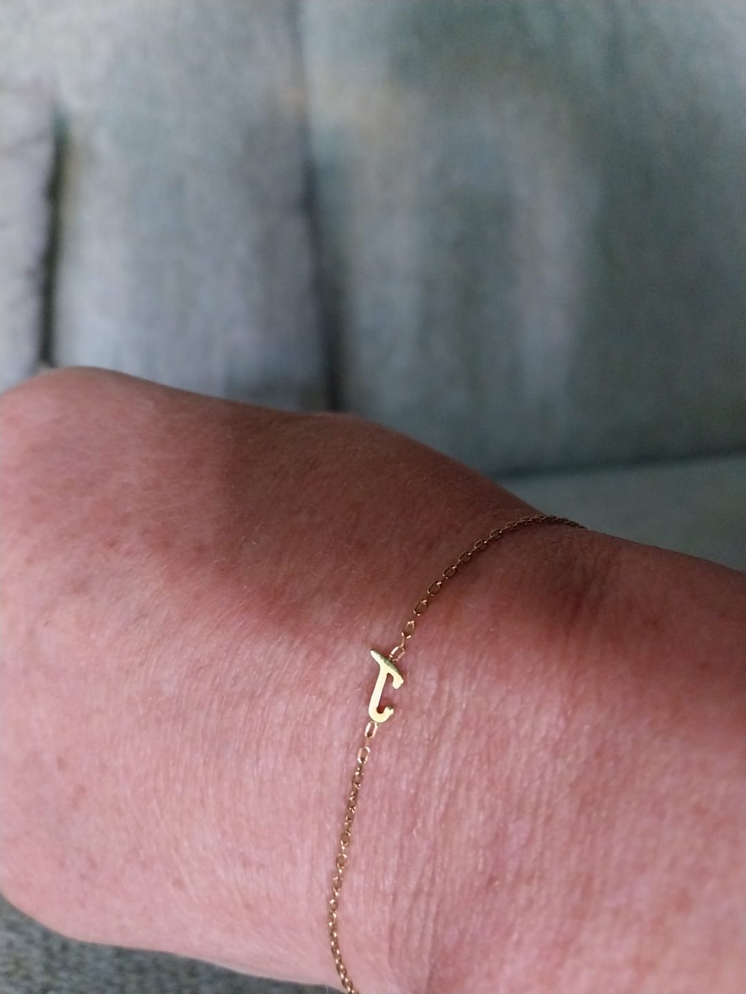 Customer photo review of Initial Chain Bracelet