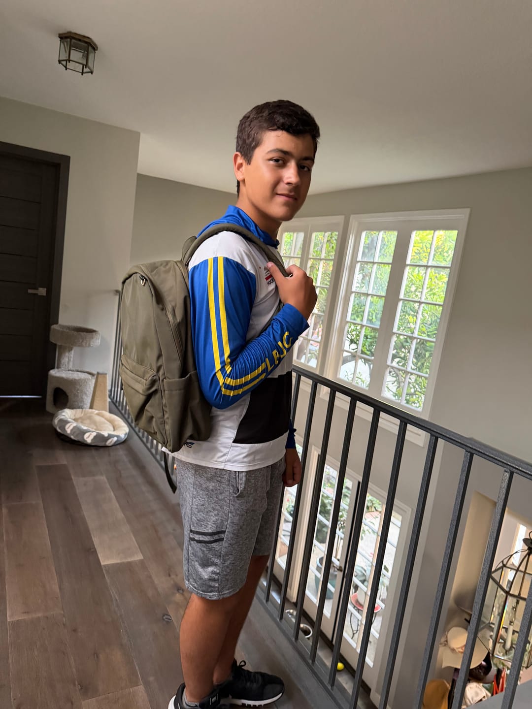 Customer photo review of The Daily Backpack Blush