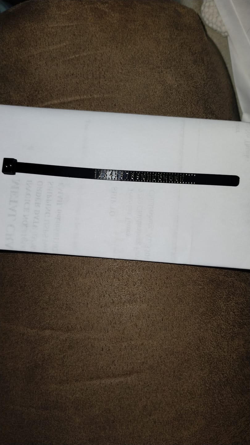 Customer photo review of Free Finger Sizer