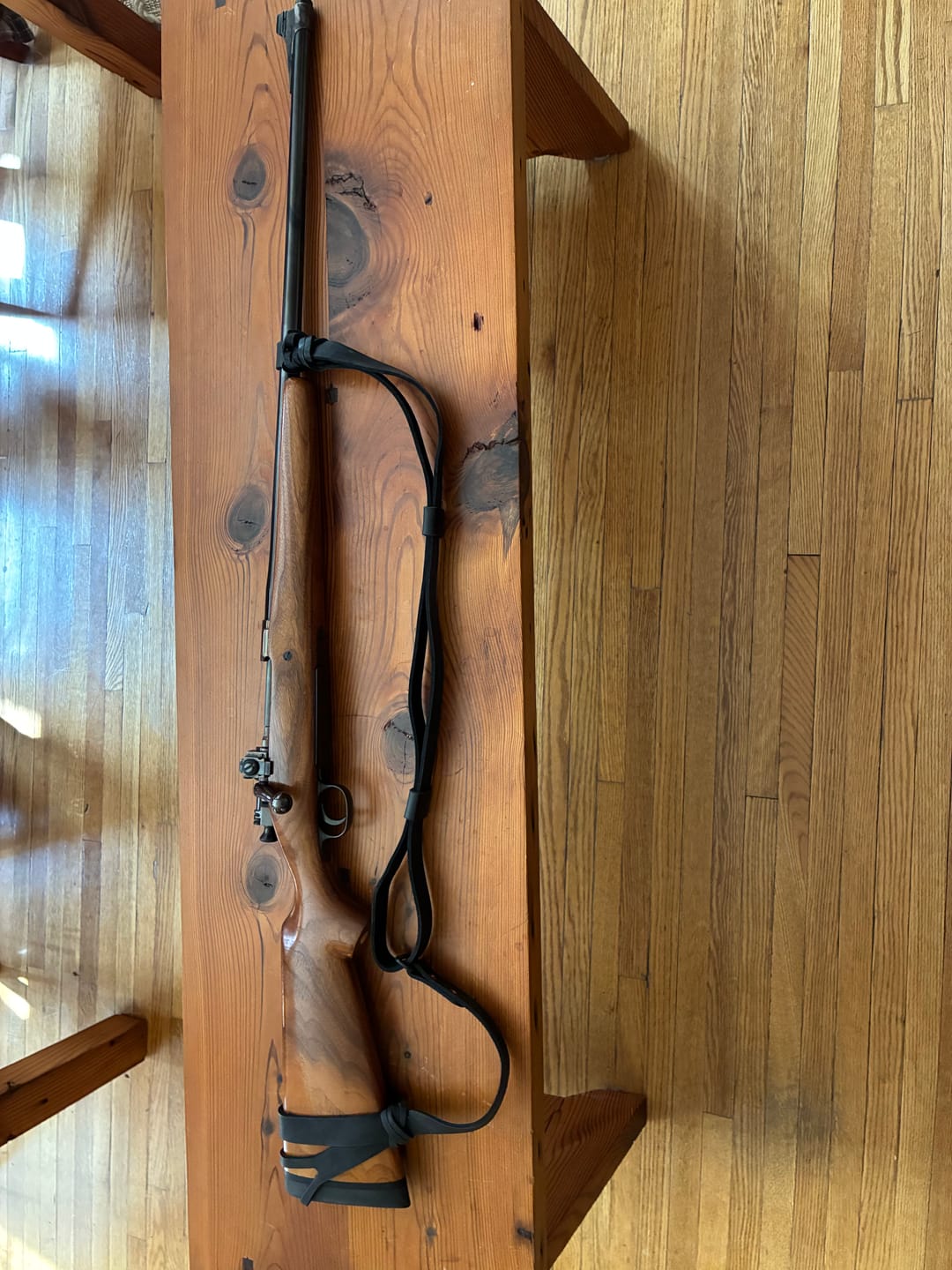 Customer photo review of Adjustable No-Drill Sling (Custom Order)