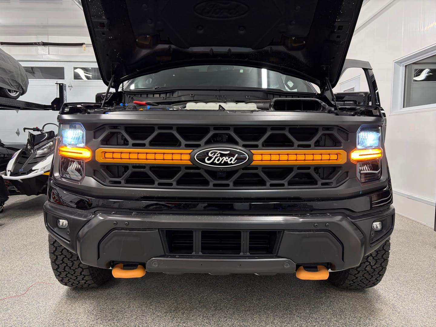 Customer photo review of Smoked LED Amber Lights W/ Sequential Turn Signal For 2024+ Ford F150 Tremor