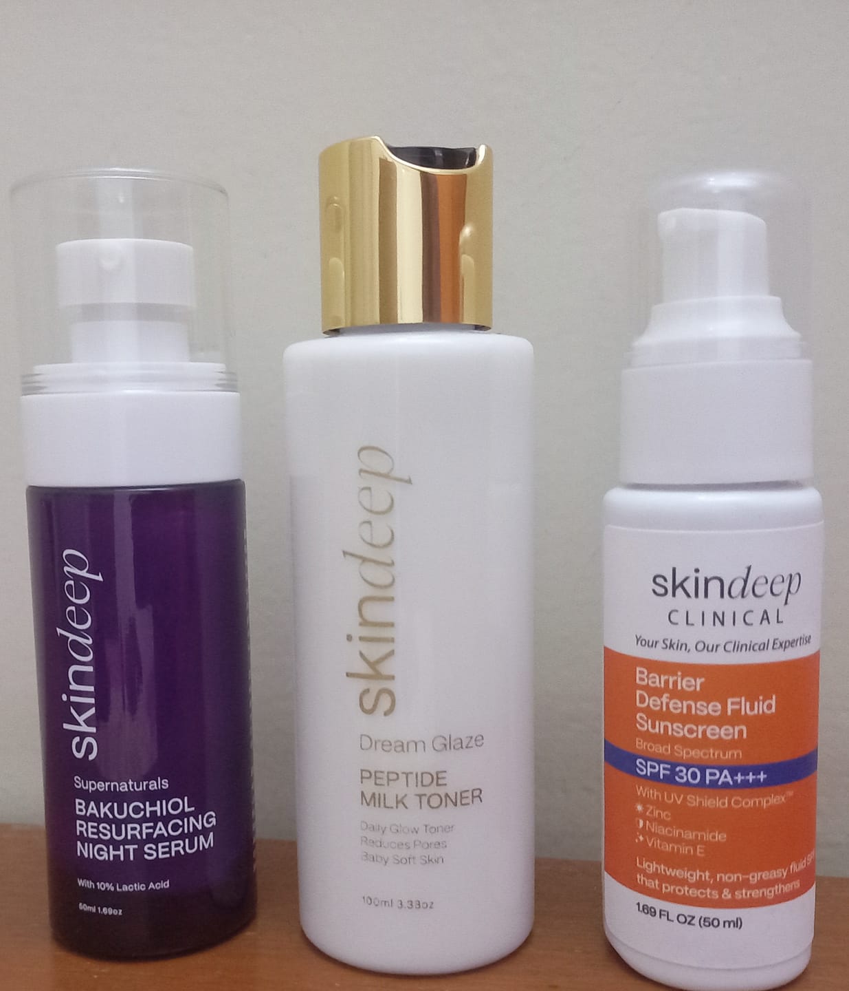 Customer photo review of BAKUCHIOL RESURFACING NIGHT SERUM - with 10% Lactic Acid