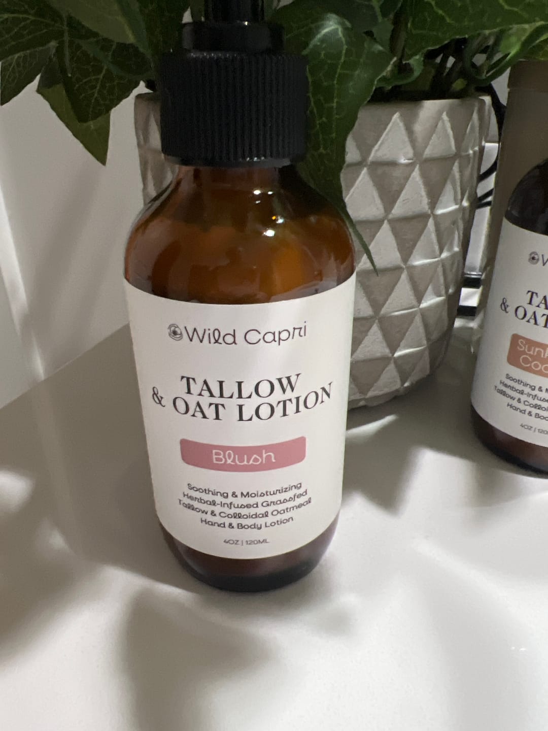 Customer photo review of Blush Tallow & Oat Lotion
