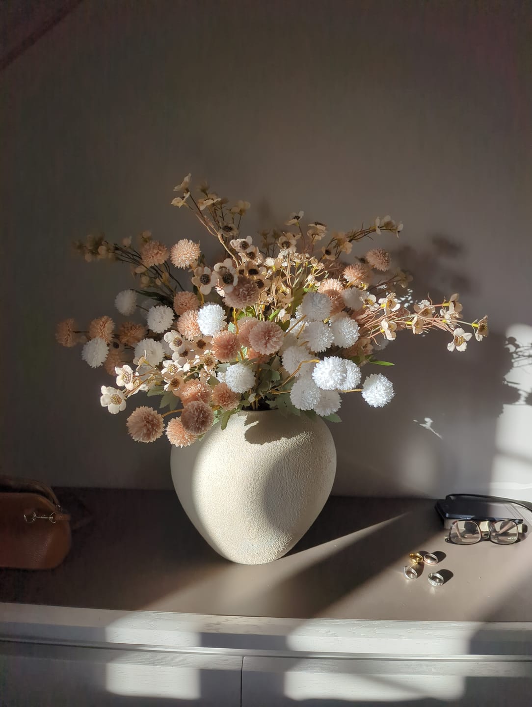 Customer photo review of Fleurs de Kiku - Blanc (20 tiges/ 100 pompons)