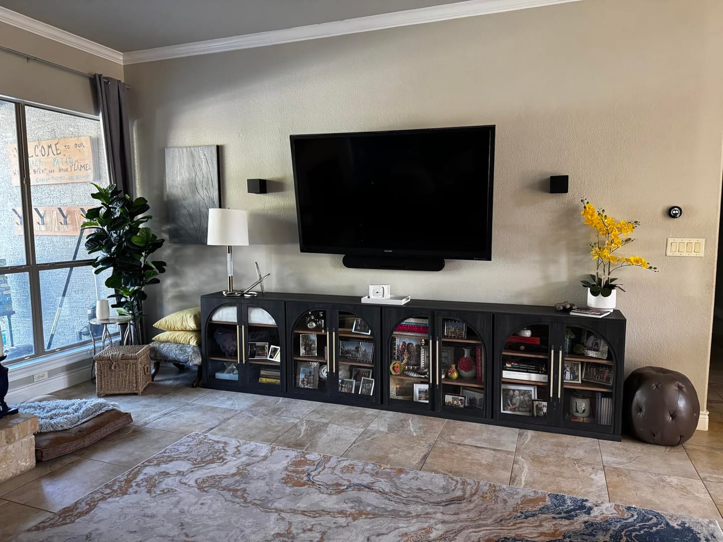 Customer photo review of Jagger 65" Glass Door Sideboards (Set of 2)