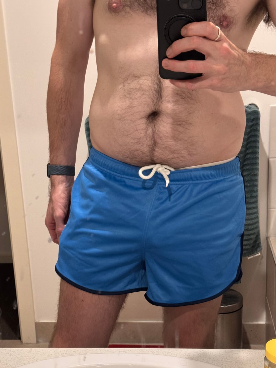 Customer photo review of Ringer Shorts - Blue