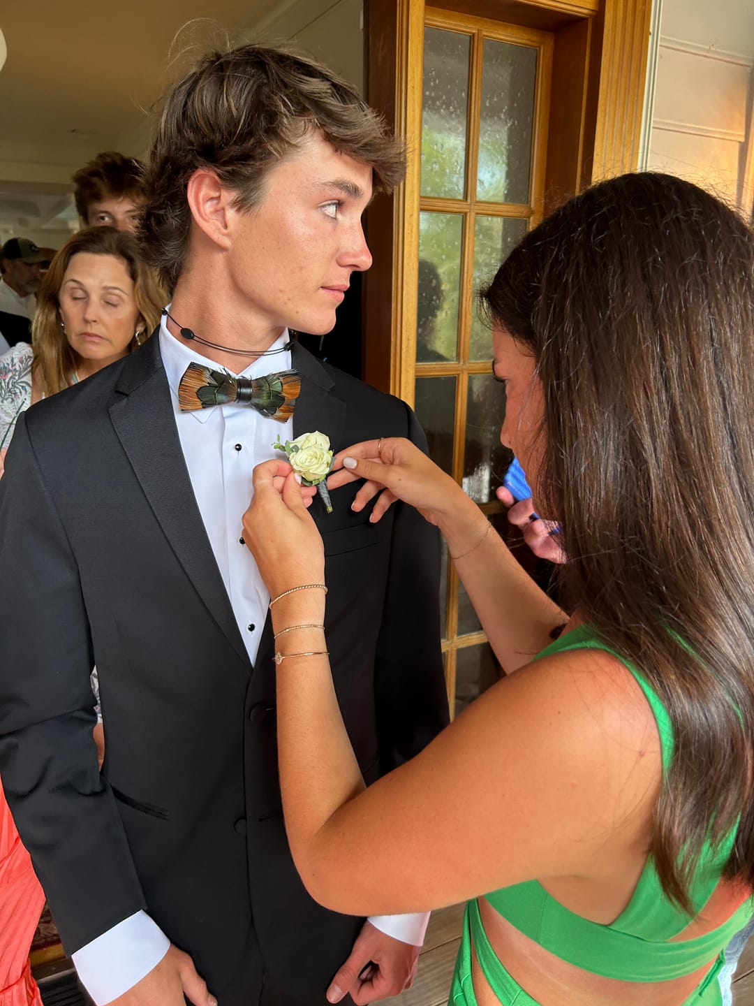 Customer photo review of The Weston - Feather Bow Tie