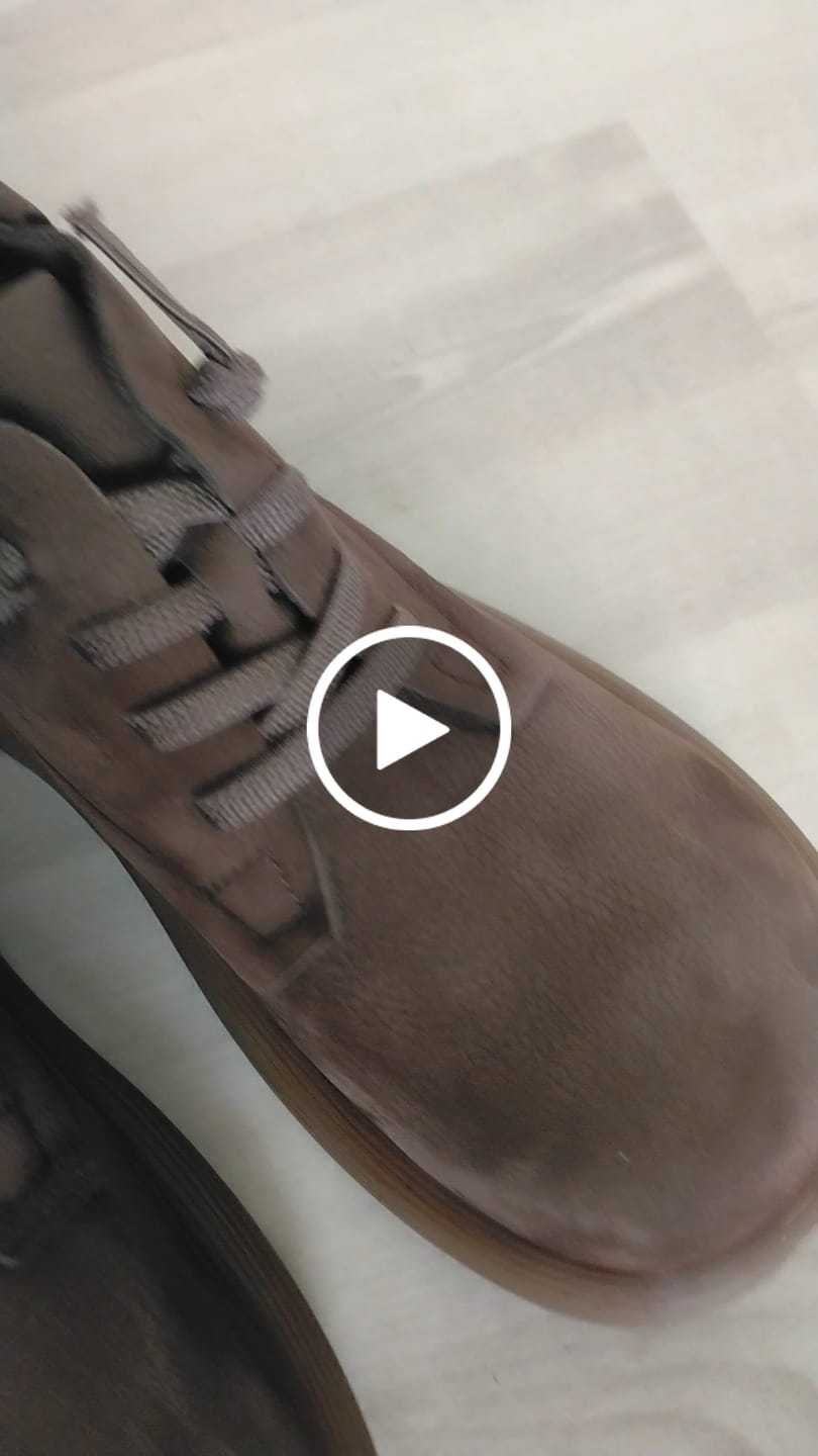 Customer video review of Women Vintage Genuine Leather Strap Low Heel Boots