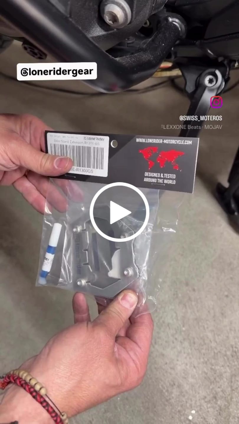 Customer video review of Side Stand Foot Extension BMW R1300GS