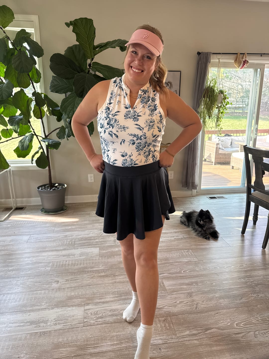 Customer photo review of Flairway Women's Skort - Navy