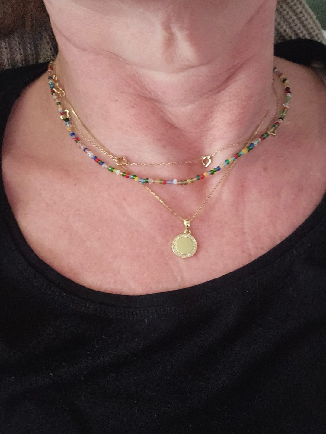 Customer photo review of Felicia - Colorful Glass Bead Necklace
