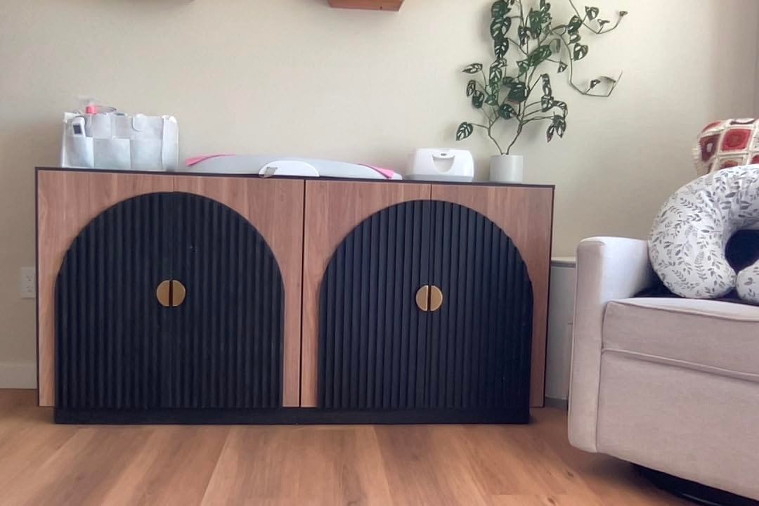 Customer photo review of 65" Arched Modern Fluted Sideboard Buffet Cabinet