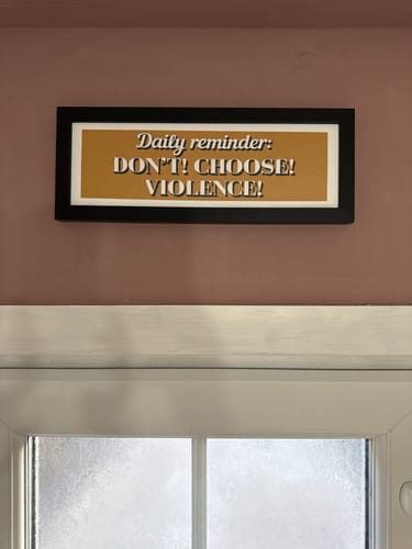 Customer photo review of Love You Bye Framed Print