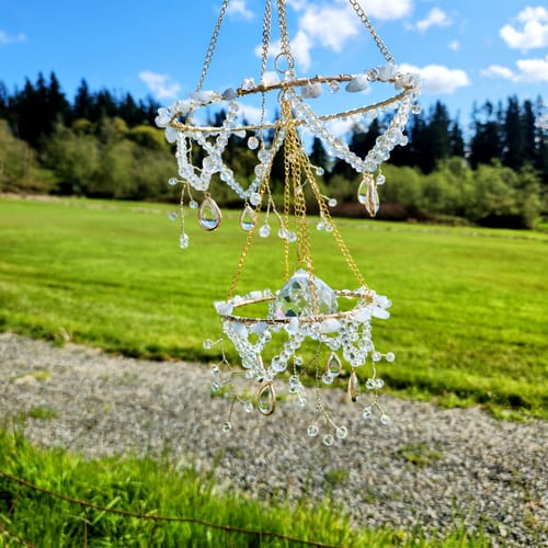 Customer photo review of Patreon - Crystal Chandelier Sun Catcher DIY Kit - Gloria