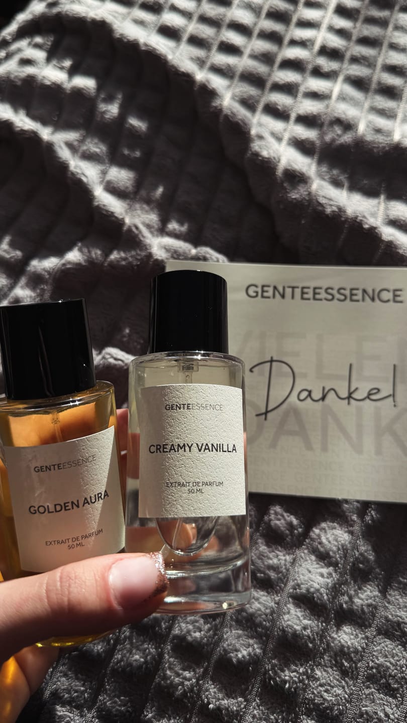 Customer photo review of Creamy Vanilla & Gold Aura Bundle