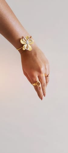 Customer photo review of Petal Drama Cuff Bracelet