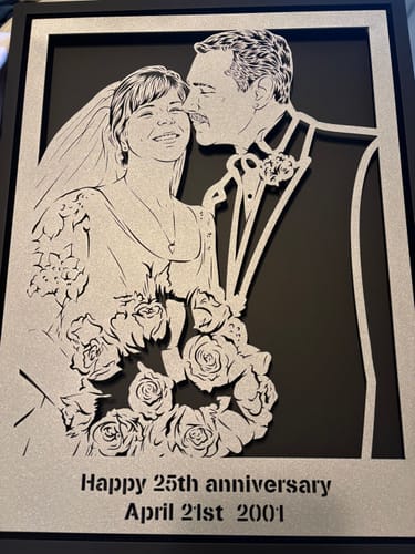 Customer photo review of Custom Metal Portrait
