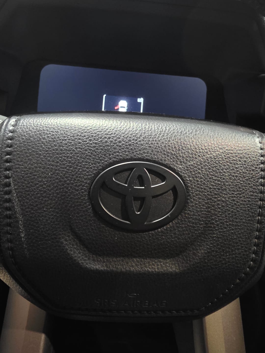 Customer photo review of NEW Black Matte Steering Wheel Emblem Fits NEW Models 2024-2026 Tacoma, 4Runner & Camry