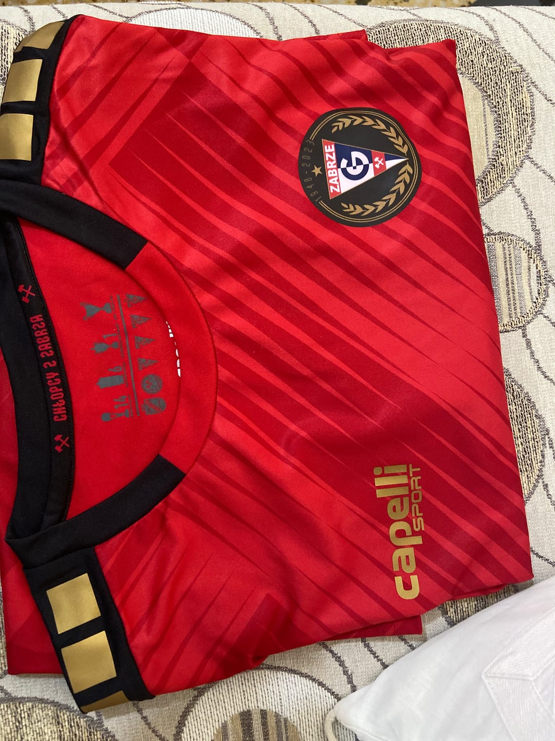 Customer photo review of Mystery Football Shirt Bag