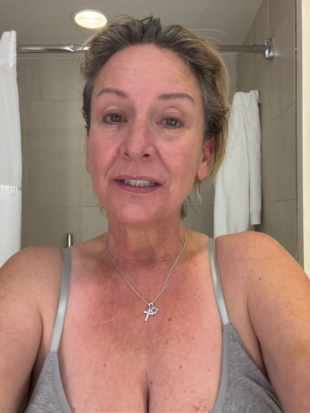 Customer photo review of The Sacred Cross Necklace