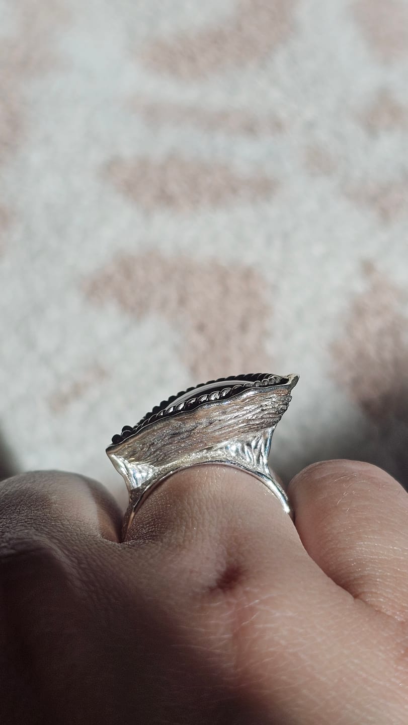 Customer photo review of ORACLE Hand Painted Eye Ring - sz 7.25
