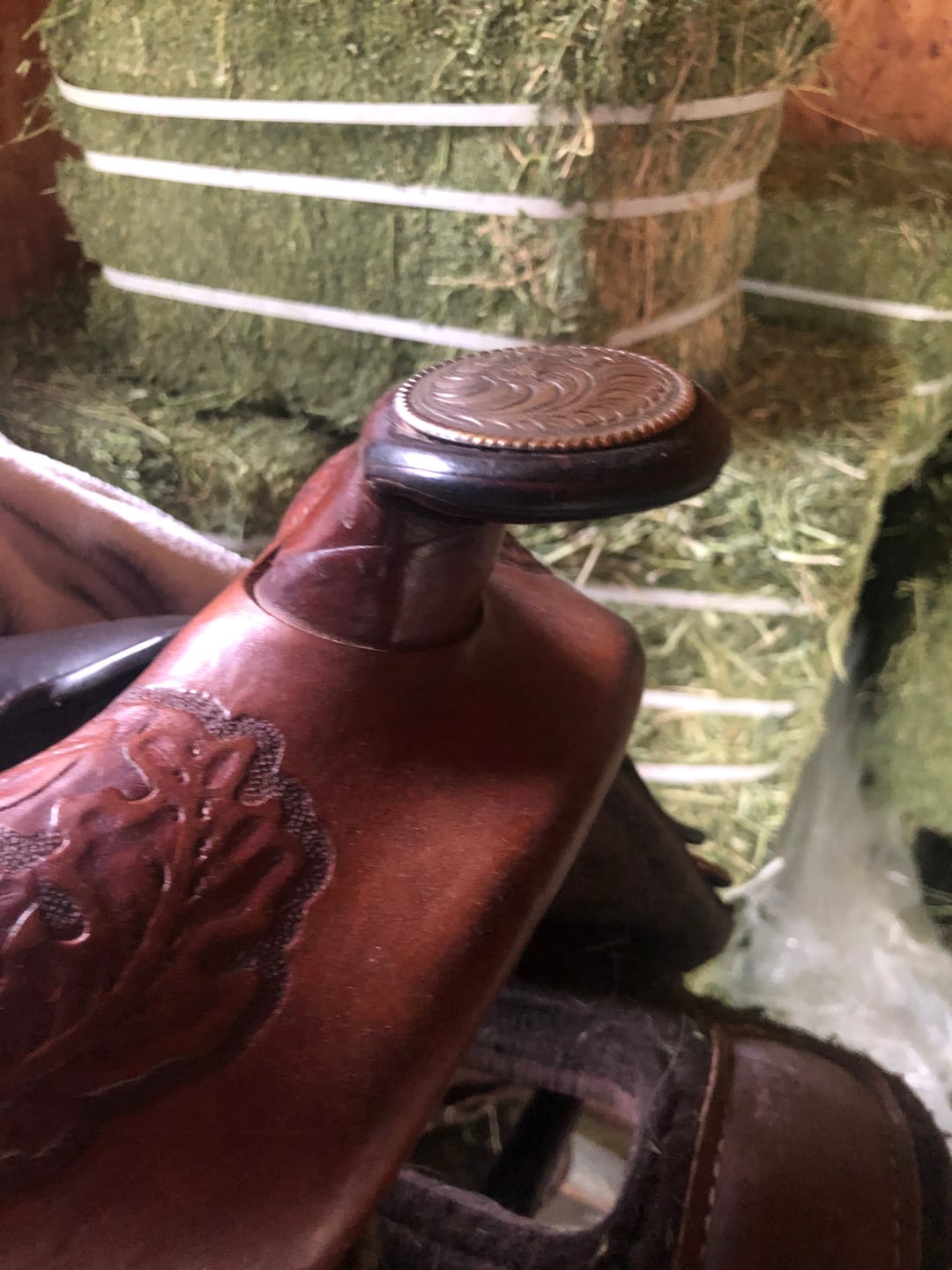 Customer photo review of Western Steamed Alfalfa (Click here for Qty Discount) - 18 Bale Bundle! Includes delivery and ground level stacking with our forklift too!