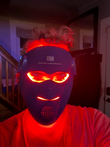 Customer photo review of INIA GLOW 4D 940nm Dual NIR Wireless LED Mask
