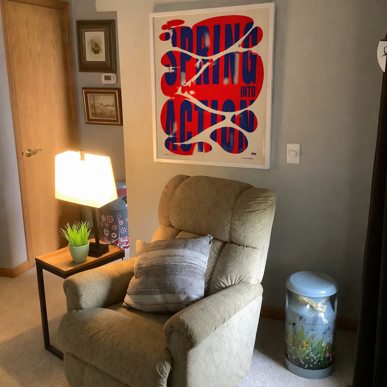 Customer photo review of Spring Into Action Typography Print