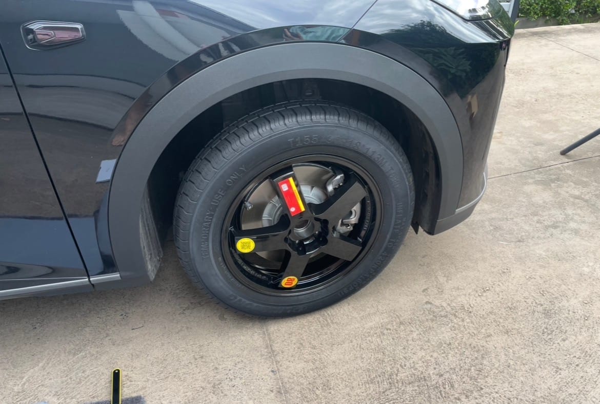 Customer photo review of Deepal S07 Space Saver Spare Wheel - HUB CENTRIC - Braumach Spare Wheel Kit All Models - 2023-2026