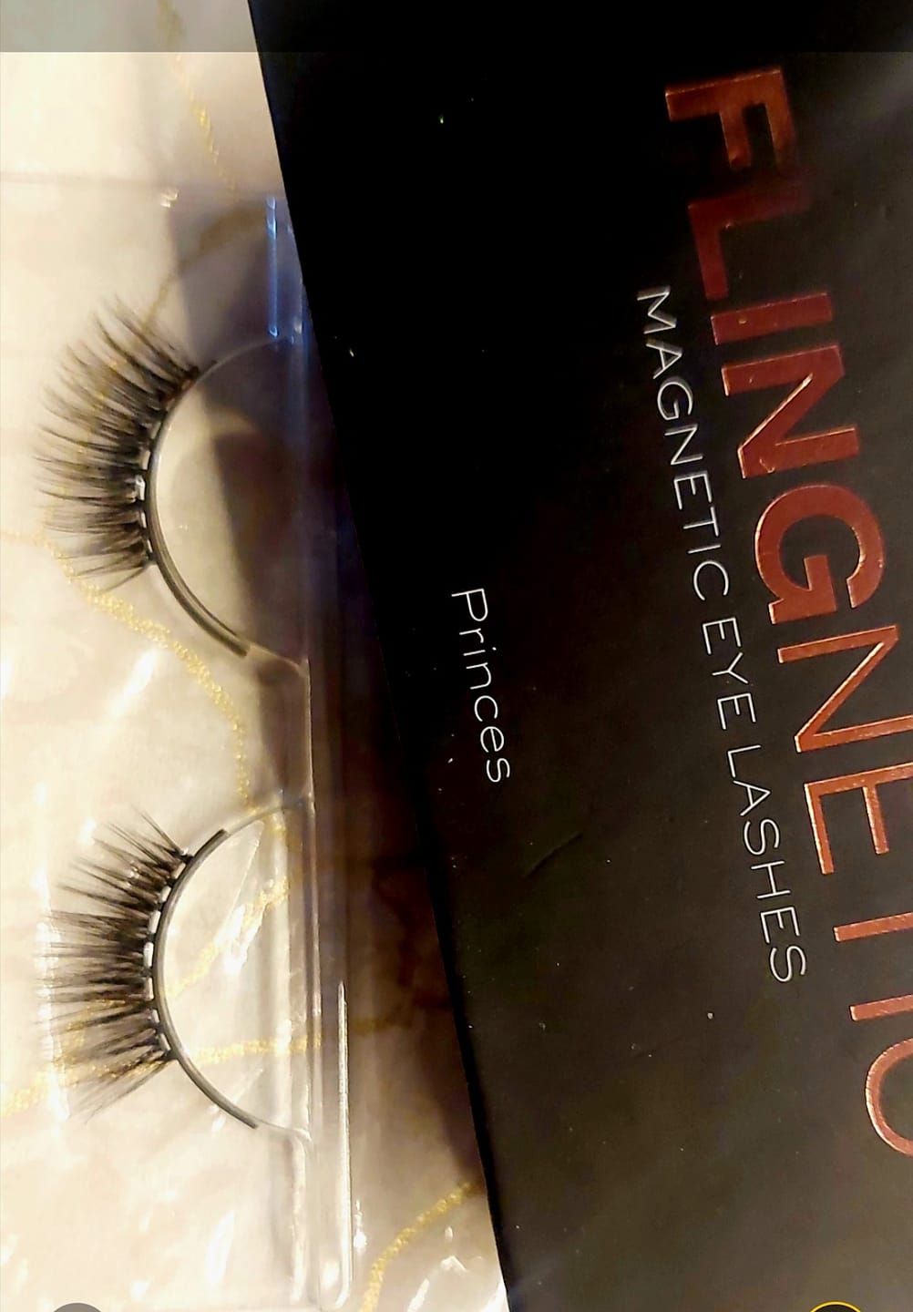 Customer photo review of Princess Magnetic Eyelashes