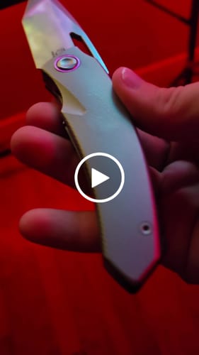 Customer video review of Poikilo Blade Tero Titanium Liner Lock Knife M398 3.44"