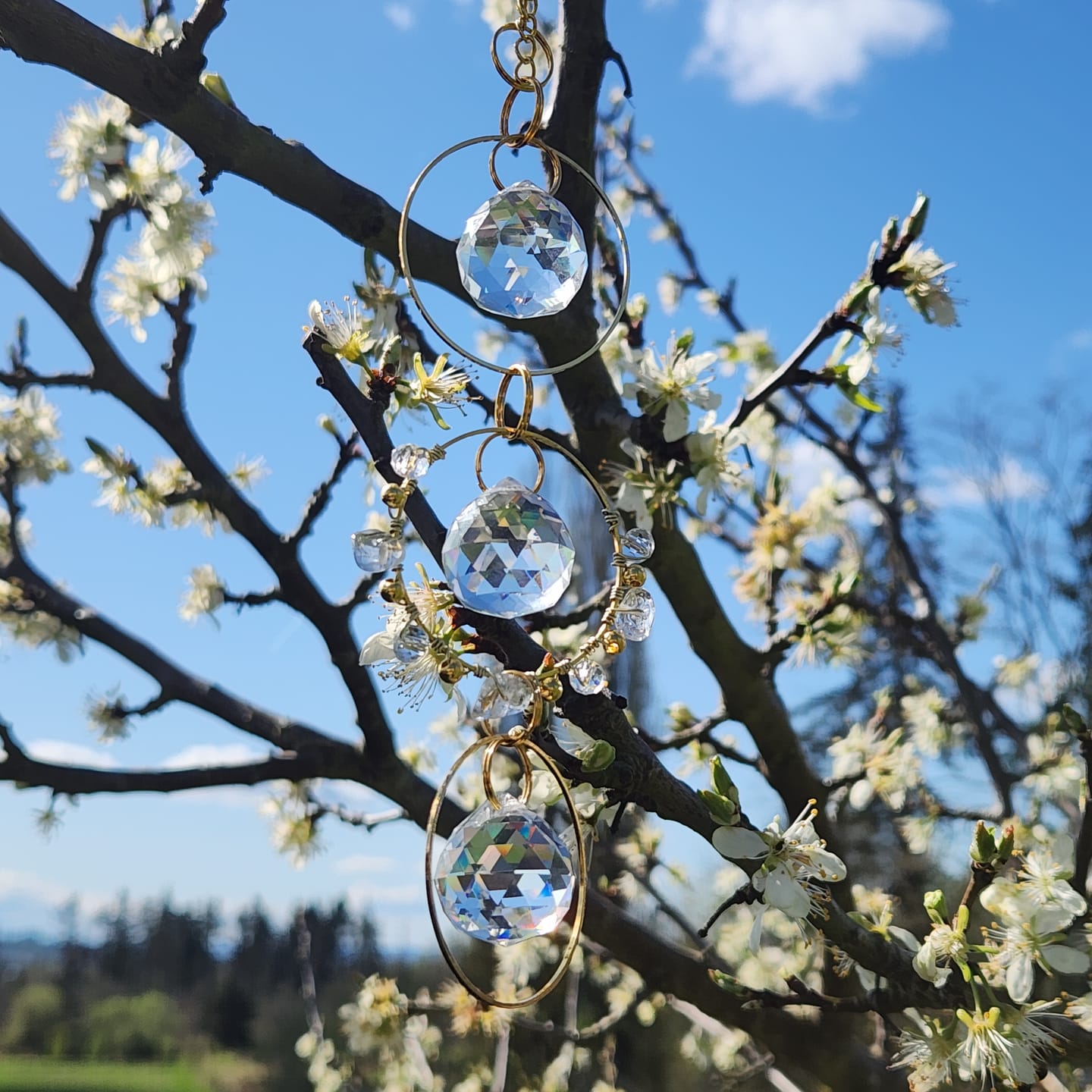 Customer photo review of Car Crystal Suncatcher DIY Kit hanging Car Charm - Car