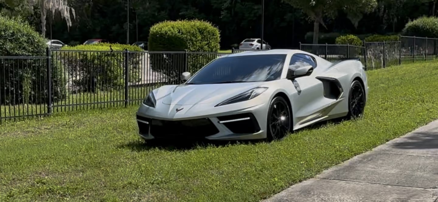 Customer photo review of 2020-Up Corvette C8 DRY CARBON FIBER Sequential LED DRL Light Bar Bezel Insert